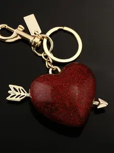 Heart Pendant Bag Charm, Creative Arrow Through the Heart Keychain, Couple Keychain, Fashionable Alloy Keychain, Trendy Cute Keychain, Keychain Jewelry, Valentine's Day Gift, Anniversary Gift