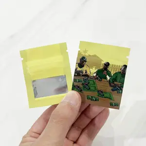 100pcs Reusable Zipper Mylar Bags - Waterproof & Odor-Resistant Mylar Film, Mini Designs, Small Clear Pouches for Jewelry, Crafts, Party Decor, Anime Collectibles, Gift Wrapping, Smell Proof Plastic Storage Bags