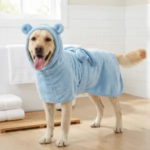 KOOGAL Pet Towel Quick-Dry Superfine Fiber, Absorbent Pet Bath Towel, Dog Grooming Cloth, super absorbent pet bathrobes suitable for small, medium, and large dogs, quick-drying, adjustable design, perfect for pet dogs.