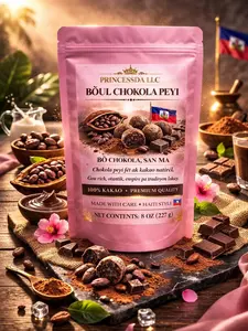 Original Boul Chokola Premium Quality Chocolate Balls Chokolat Peyi - 4 Balls Pack for Delicious Hot Drink Snack