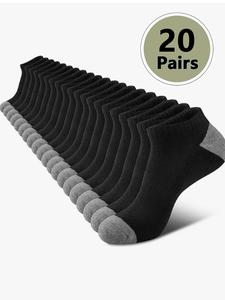 men's patchwork print ankle socks, casual moisture wicking low cut socks, soft comfy breathable socks for summer daily wear, sports athletic socks