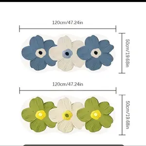 Acrylic Fiber Floor Mat, 1000g 10mm Cute Transparent Floral Pattern, Soft Plush Non-Slip, Affordable Luxury Decorative Mat, Suitable for Living Room, Hallway, Study, and Dressing Room, Aesthetic Room Decor