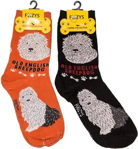 Old English Sheepdog Unisex Crew Socks (2 pairs)