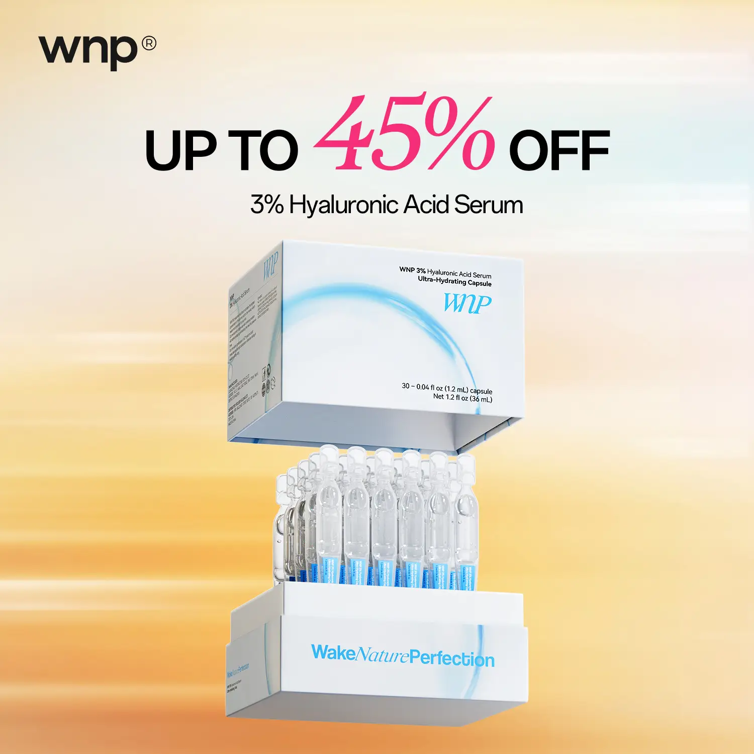 [WNP Official] Hyaluronic Acid Serum | 3% 4D Hyaluronic Acid | Deep nourishment | Hydration and long-lasting moisture | Boosts skin brightness | Smoo