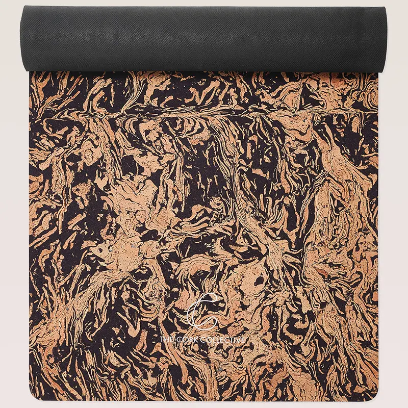 Corkcollective Recycled Coffee Grounds with Eco-Friendly Organic/Vegan Cork yoga mat, Pilates Mat, Hot Yoga Mat, Bikram, Great Men/Women/Kid Yoga Mat, Non Toxic Non Slip Thick, Chemical Free 4MM 72” x 24”