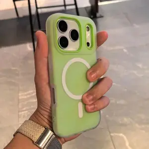 MagSafe Phone Case for Samsung S26 S25 S24 S23 S21 PLUS ULTRA Pastel Color Shockproof Anti Drop Matte Cover Slim Non Slip Protective Case Support Wireless Charging