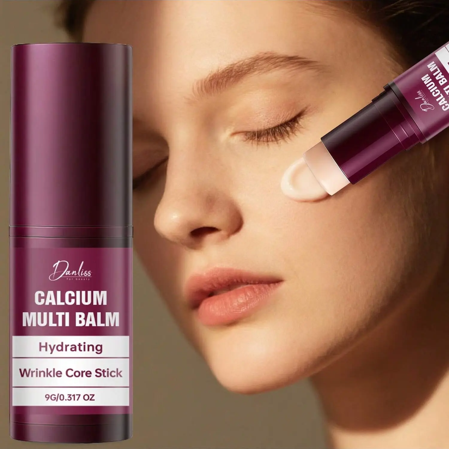 Cemenrete Calcium Rich Multi-Effect Lip Balm, Wrinkle Reduction, Moisturizing, Vitamin E, for Lips, Eyes, Neck, 9g