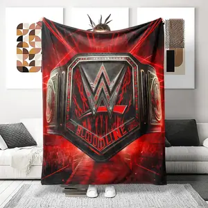 Ultra-Soft Printed Woolen Blanket with Wwe Bloodline Design, Perfect for Festive Seasons, Cozy & Skin-Friendly, Ideal for Gifting