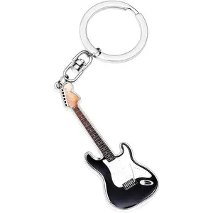 Guitar Keychain with Bottle Opener Guitar Keychain for Men Women Guitar Accessories Gifts for Guitar Lovers Dad