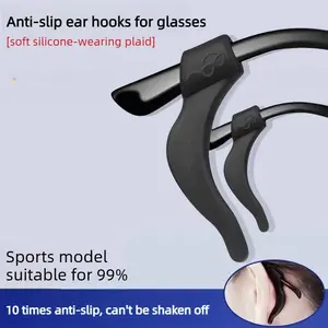 Anti-Slip Ear Hooks for Glasses - 6 Pairs Silicone Temple Tips Secure Fit Sports Model Suitable for 99% of Glasses Comfortable Durable Anti-Slip Design