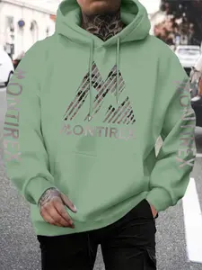 Men's Fall Winter Dark Art Hoodie, Montirex Letter Print, Fashionable and Practical, Casual Daily Wear
