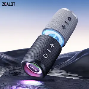 【ZEALOT】10W*2 Portable wireless speaker, Magnetic Split speaker, RGB ambient light, outdoor Bluetooth speaker surround sound, TWS pairing,long battery life,supports USB/TF/AUX/BT smartphones. Ideal choice for family/car/party/camping/gift giving