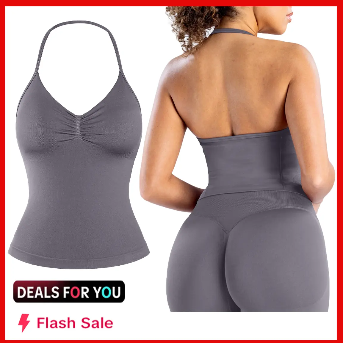DENFY Impact Longline Strappy Top Women Impact Longline Halter Tops Workout Longline Tank Top Compression Gym Fitness Activewear Activewear Running