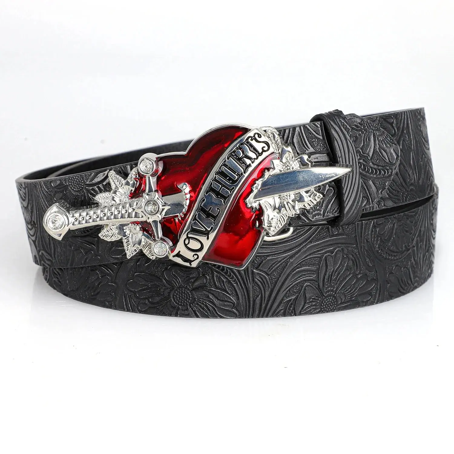 Retro Men's Punk Style Belt Fashionable Personality Love Belt