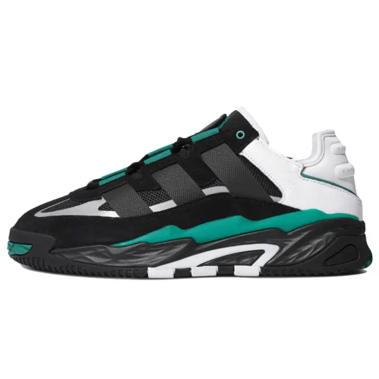 Adidas Niteball Black Sub Green' Trendy Durable Non-slip Low Top Sneakers Unisex FW2477