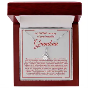 Keep Your Grandma’s Spirit Near With This Sterling Silver Necklace, A Sentimental Memorial To Cherish Her Memory And Celebrate Her Life - AB24
