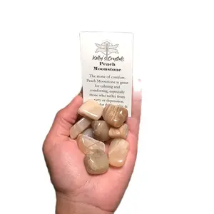 Peach Moonstone tumble stone