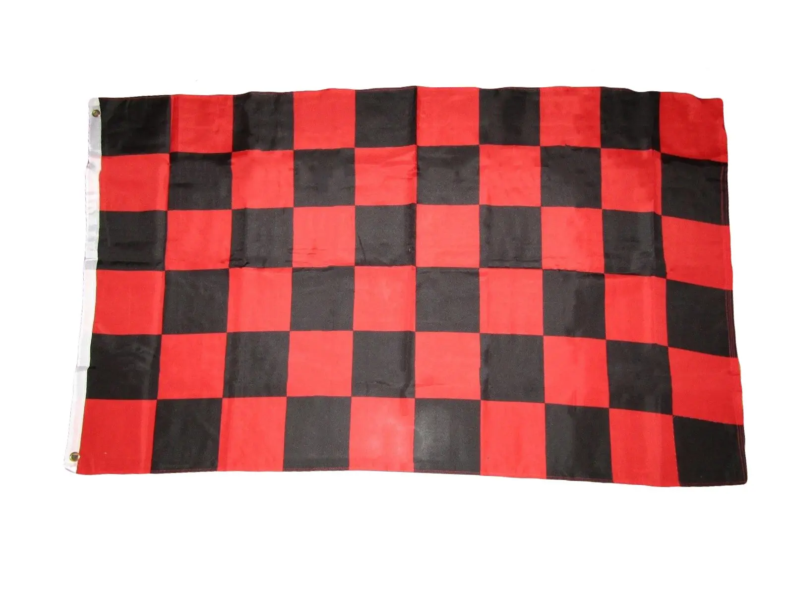 Red Black Checkered Flag, 3x5 Ft Polyester Banner with 2 Brass Grommets for Indoor-Outdoor Home & Festive Party Decor Backdrops