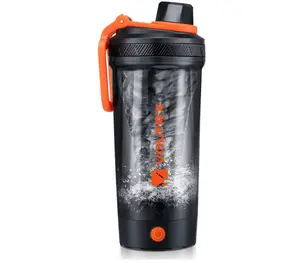 VOLTRX Electric Protein Shaker Bottle - USB Rechargeable Mixer Cup for Shakes and Meal Replacements, BPA-Free Tritan, 24oz