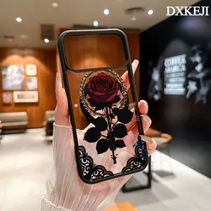 Rose Floral Dream Glow Pattern Magnetic MagSafe Phone Case for iPhone 17 Air/16 Pro Max 15 Pro 14 13 12 11 Plus Shockproof Slim Protective Cover Casing