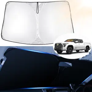 Canvcle Custom Fit Windshield Sun Shade for Toyota Tundra 2007-2026 Sunshade Sun Visor Protector Foldable Blocks UV Rays Keep Your Car Cooler