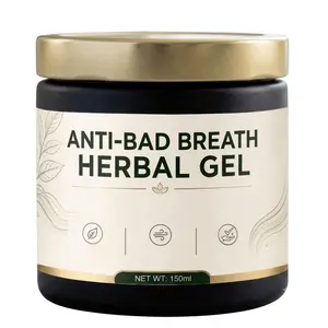Anti-Bad Breath Herbal Gel – Deep Gum Cleansing & Odor Control – Charcoal + Mint + Probiotics – Instantly Freshens Breath – Soothes Gums – Non-Staining – Net 150ml