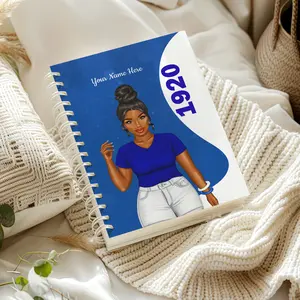Zeta Phi Beta Finer Woman Notebook | Zeta Journal 1920 Royal Blue White | Pretty Sorority Gift | Custom Name Chapter | Zeta Crossing Probate Present