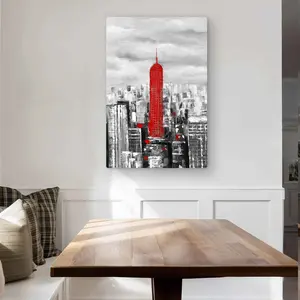 Begin Home Decor C1MP24363KBVS6 24 x 36 in. Empire State Building Wall Art - Industrial Metal Print