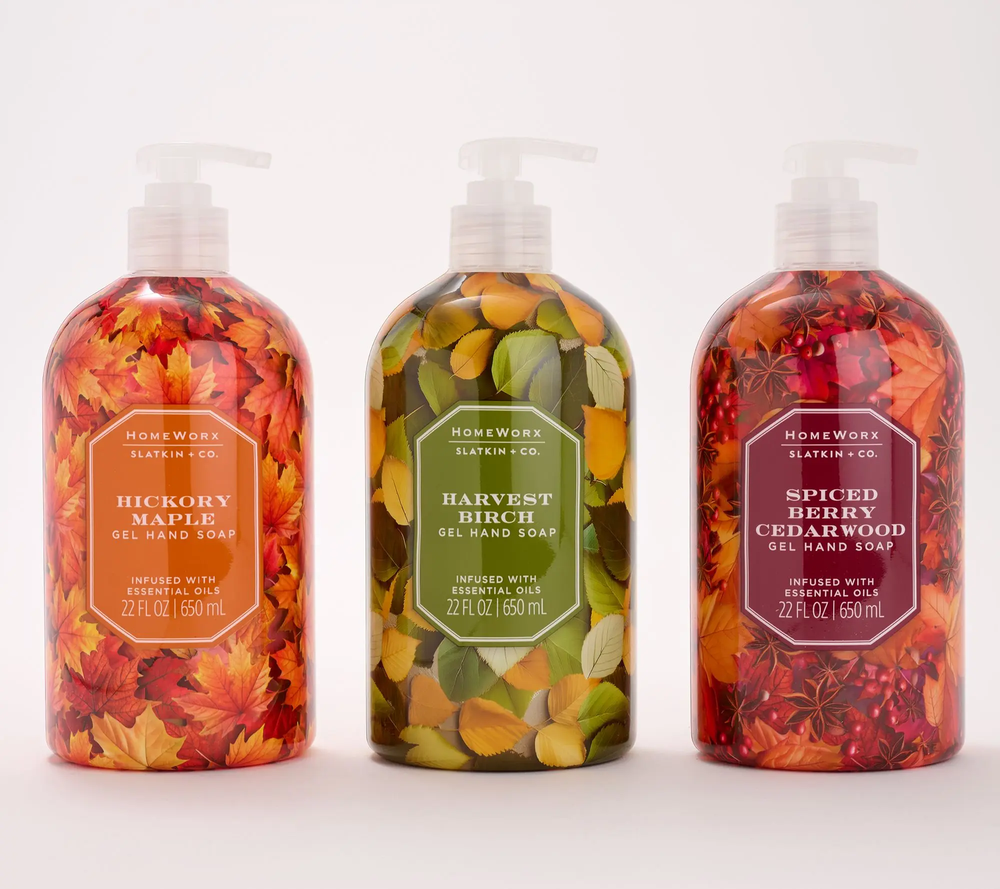 HomeWorx by Slatkin + Co. S/3 22-oz. Gel Hand Soaps Autumn Woodland HomeWorx by Slatkin + Co. S/3 22-oz. Gel Hand Soaps Autumn Woodland