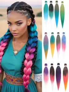 Pre-Stretched Braiding Hair 26/30 Inches 8 Pack, Light Synthetic Kanekalon Hair for Knotless Braid, Braids and DIY Wigs, Adds Volume and Color to Hairstyles