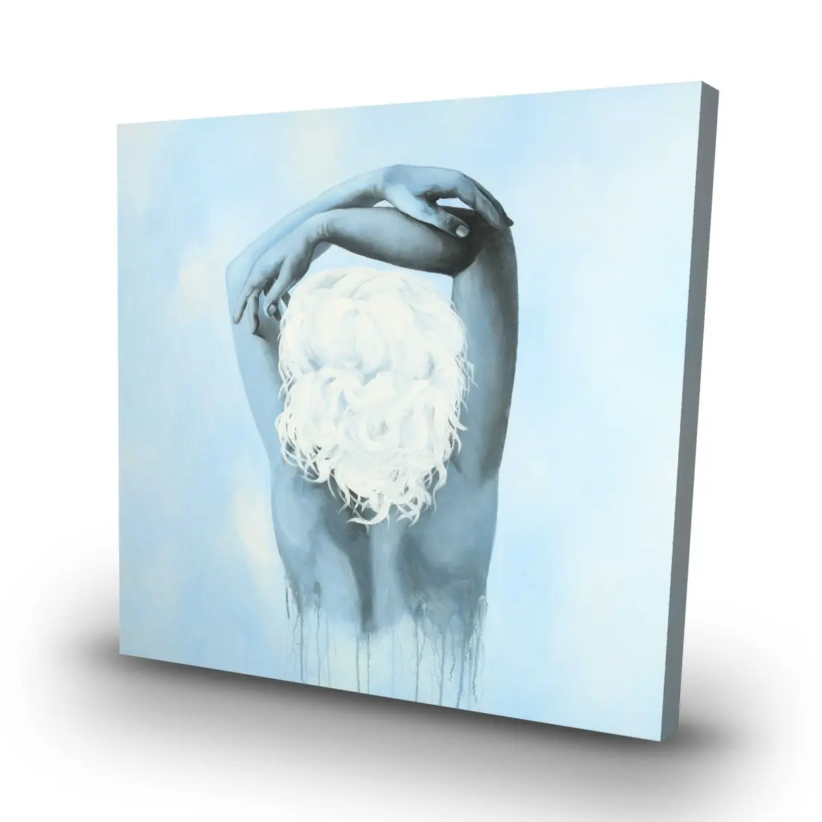 212 MAIN Contemporary Soothing Sweet Woman Figurative Custom-Print Decorative Wall Art - 32x32 in, Durable Elegant Home Decor Poster & Print for Bedroom, Gift Option