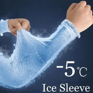 -5℃ Ice Cooling Arm Sleeves, UPF 50+ UV Protection Sun Sleeves, Breathable Ice Silk Cooling Sleeves for Men & Women, Ideal for Summer, Outdoor Sports, Driving, Hiking & Fishing