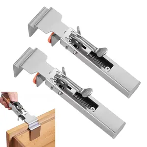 【2 Sets/Large bow clamp * 2 + Small bow clamp * 2】 Drawer Front Installation Clamps, Adjustable Drawer Fixing Clamp, Cabinet Clamps for Installing Cabinets, Panel clamps woodworking, Cabinet face frame clamp