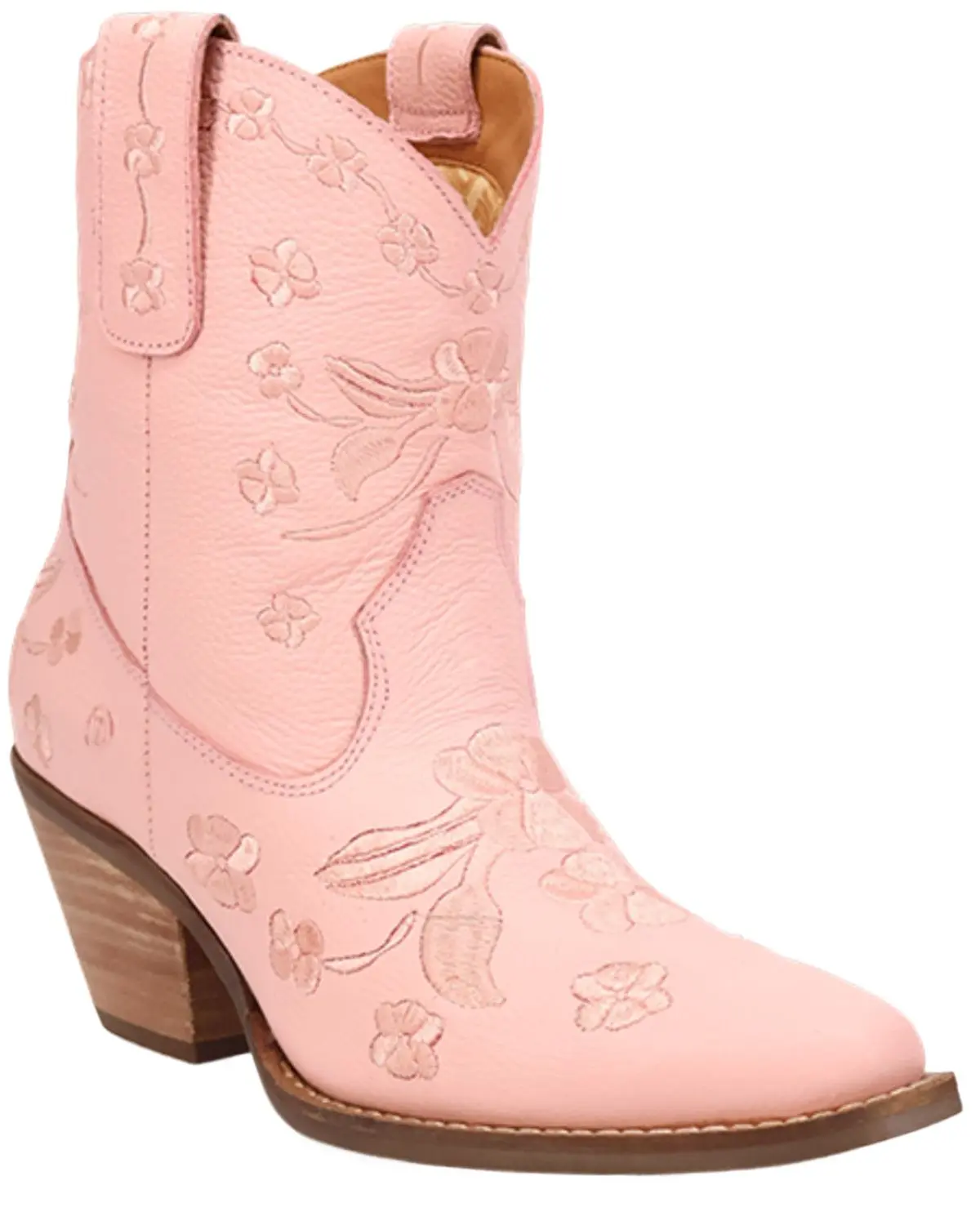 Dingo Women's Women'S Sweetheart Embroidered Booties Round Toe - Di2183-Pink