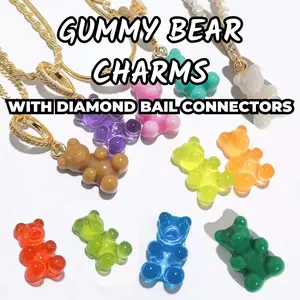 Gummy Bear Pendant Charms - Epoxy Resin