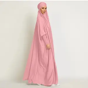Muslim prayer robe abaya dress with hijab Islamic hooded jilbab Womenswear Long Sleeve Maxi Modern
