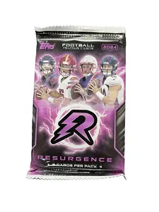 Topps 2024 Resurgence Purple Mega Box Single Pack with 2 Base Card Refractors 4 Insert Cards 4 Blue & Orange Spark Parallels and 1 Prism Parallel