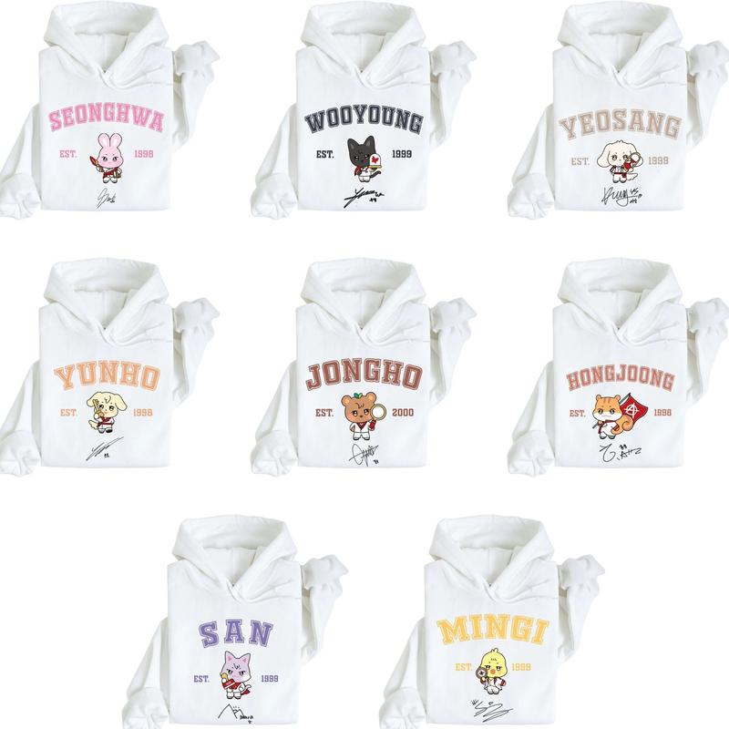 Atiny Member Hoodie, Atteez Kpop Merch, Pullover Fan Merchandise, Kpop Stan Outfit, Boy Group Tops Unisex