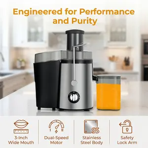 Home juicer—boosts morning energy and supports post-workout recovery—fast juice extraction, non-slip design Multi-Function Centrifugal Juicer Reverse with Press Cold