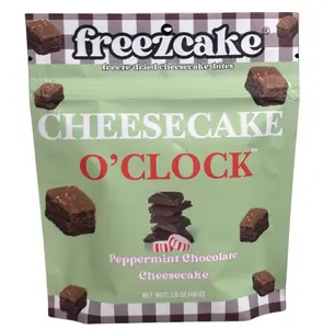 Freezcake Freeze-dried Cheesecake Bites Peppermint Chocolate 2 oz Snack Pack Quick Easy Dessert Shelf-stable Travel-ready