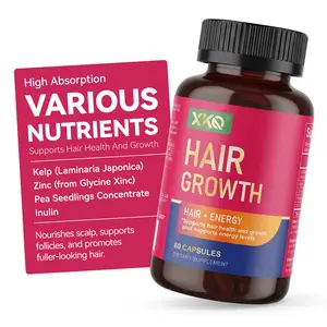XKQ Hair Growth Supplements, Supports Hair Health & Fullness with Nutrient Replenishing Formula, for Men & Women Seeking Thicker-Looking, Healthier Hair – 2 Month Supply