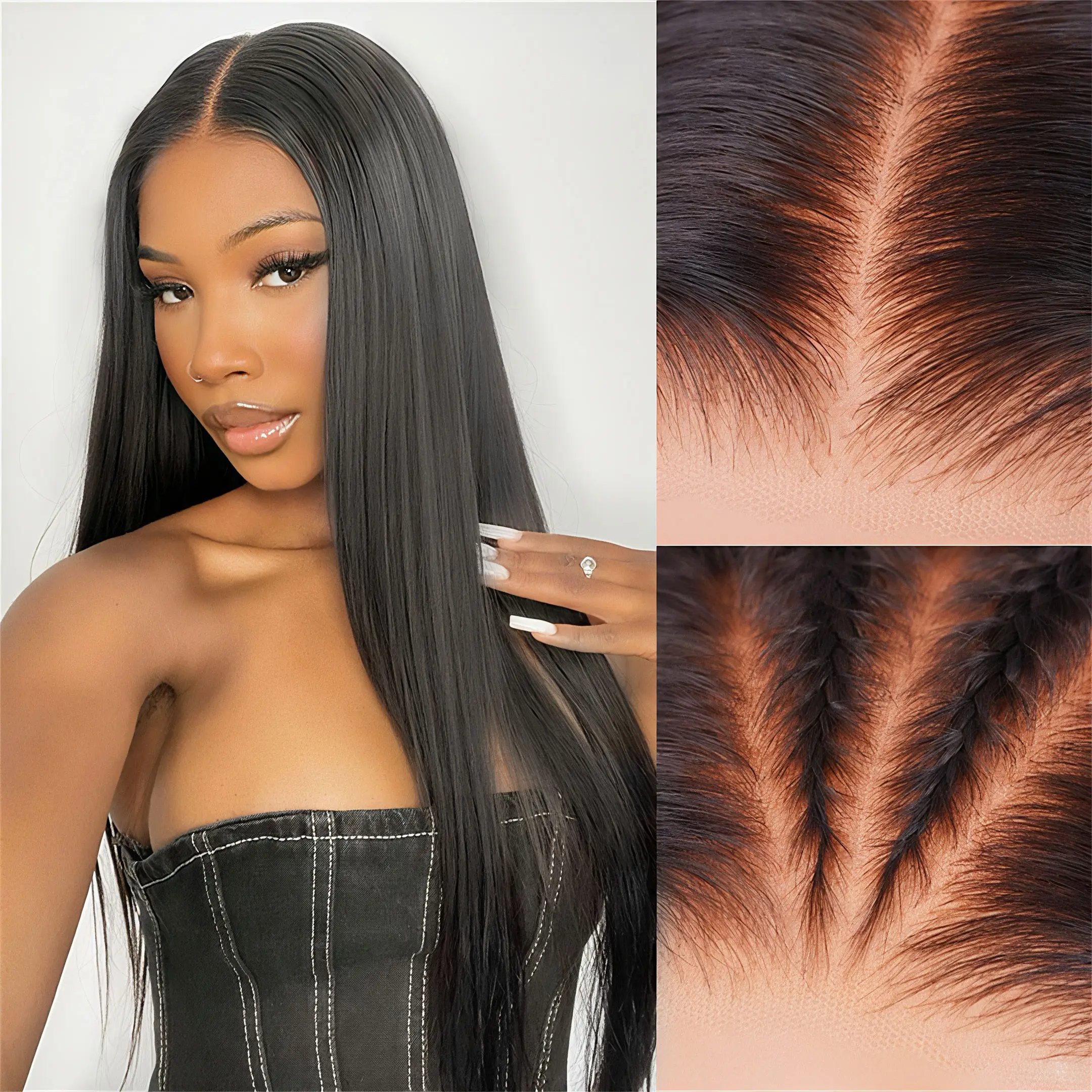 BGMgirl Hair Straight Pre-Bleached Pre Plucked Pre Cut 6*4 & 9*6 HD Lace Wear Go 180% Density Glueless Closure Wig Human Hair Frontal Wig TikTokShopfa