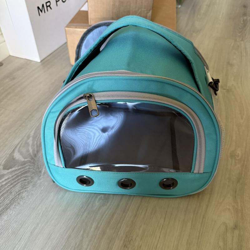 Portable Foldable Nylon Mesh Bird Bag - Ventilated Small Crossbody Pet Carrier for Cockatiels, Parrots Travel Use