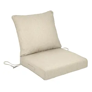 Aoodor 21x21 Inch Outdoor Deep Seat Cushion Set, Waterproof Patio Furniture Cushions with Adjustable Straps & Removable Cover for Patio, Deck, or Garden