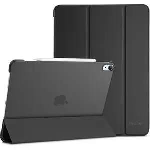Case for iPad Air 13 Inch For M3 2025,M2 2024, Slim Smart Cover iPad 13 Air For M3 M2 with Translucent Hard Shell Back, Supports Touch ID, Auto Wake/Sleep -Black