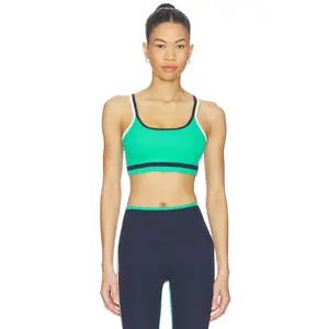Splits59 Eva Rigor Double Strap Sports Bra in Spearmint & Indigo