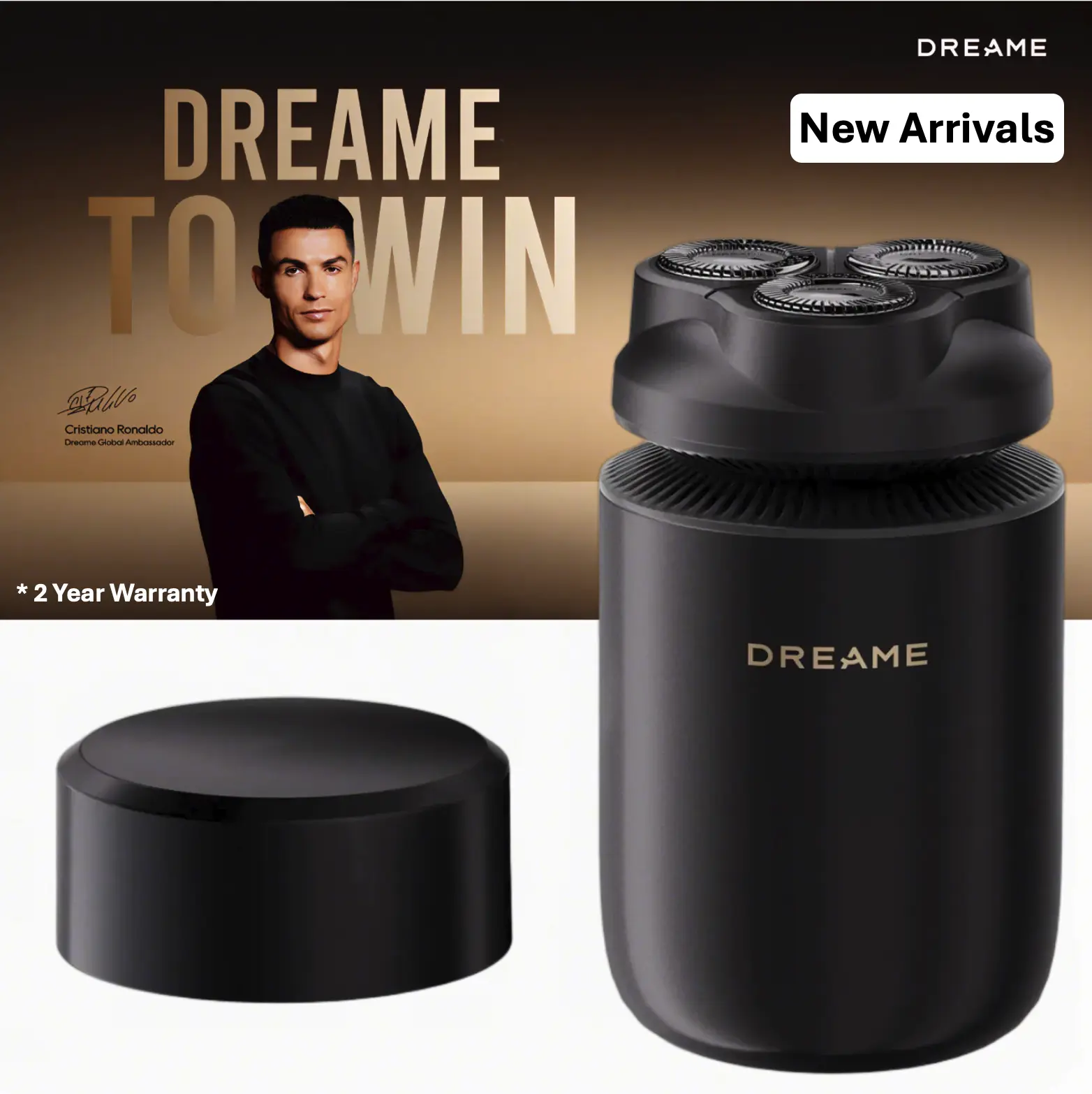 【New Arrivals】Dreame - S7 Electric Shaver for Men, High-Torque Motor, AI Smart Shaving, 3D Floating Heads, Self-Sharpening Blades - Black