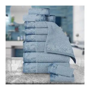 Superior Wisteria Cotton Vintage Embroidered Towel Set