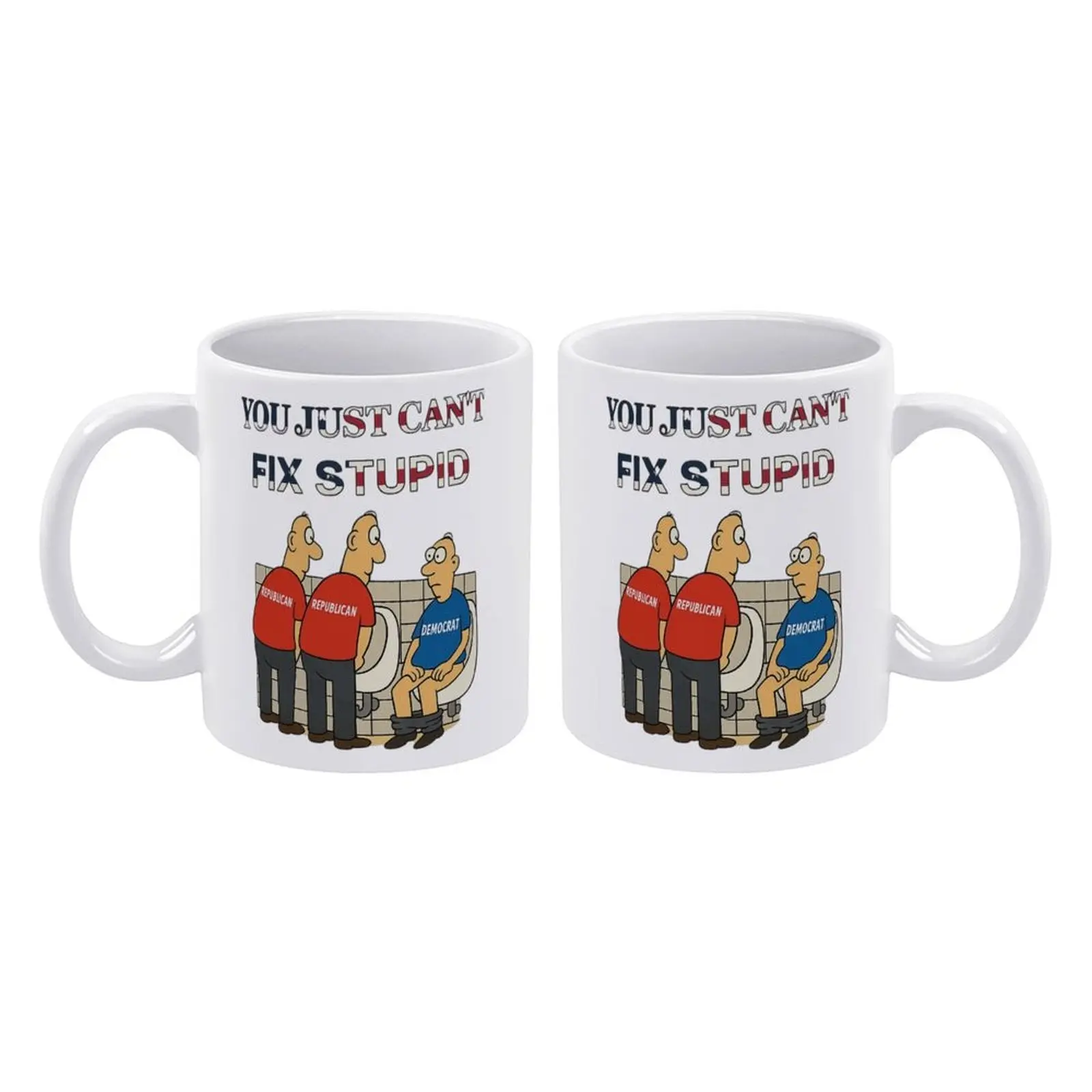 You Can't Fix Stupid Mug, Funny office mug, Cartoon Ceramic Mug, Printed, Glossy, Reusable, Funny Mom Coffee Mug, Donald Trump Smiling Mug, Aesthetic Accountant Coffee Mug, Funny Gift, White Elephant Gift,