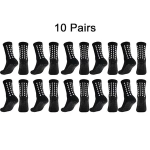 10 Pairs Men's Grip Soccer Socks Non Slip Football Basketball Running Yoga Sports Athletic Socks for Men